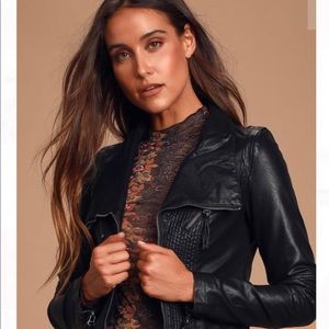 Black vegan leather jacket